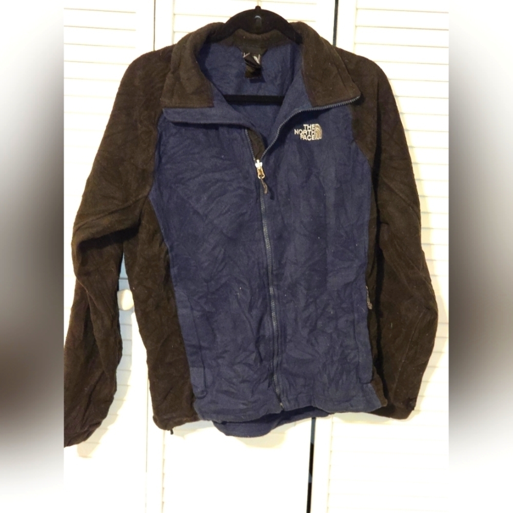 The North Face Men’s Full-Zip Fleece Jacket – Navy & Black – Size Small